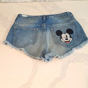 H&M Mickey Mouse High Waisted Shorts